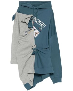 Martine Rose Collage Hoodie - Blue