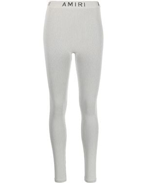 Amiri Seamless Fine-Ribbed Leggings - Grey