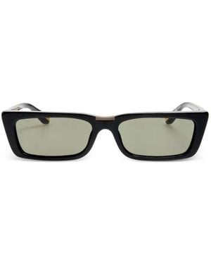 Linda Farrow Lucia Rectangle-Frame Sunglasses - Gray