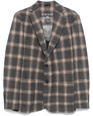 Circolo 1901 Plaid-Check Blazer - Grey