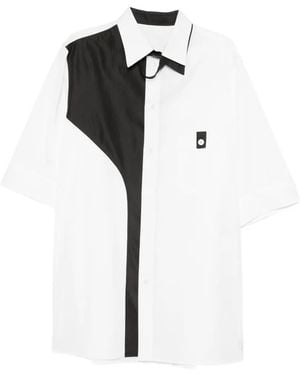 Yohji Yamamoto Colour-Block Short-Sleeve Shirt - White