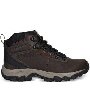 Columbia Lace-Up Leather Hiking Boots - Black