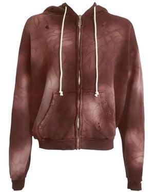 HELLSTAR Bleach-Effect Hoodie - Brown