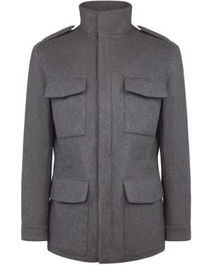 Tod's Flap-Pocket Wool Jacket - Gray