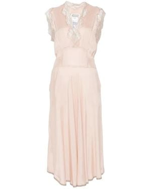 Maison Margiela Mini-Jurk Met V-Hals - Wit