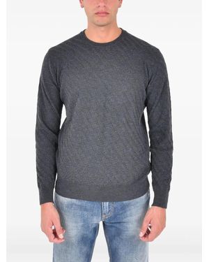 Low Brand Crew-Neck Top - Grey