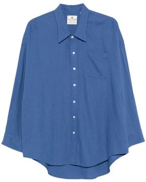 Denimist Patch-Pocket Button-Up Top - Blue