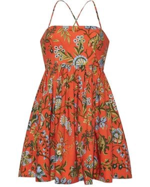 Cara Cara Vestido corto Leo con motivo floral - Rojo