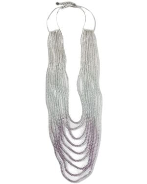 Emporio Armani Multi-Strand Beaded Necklace - White