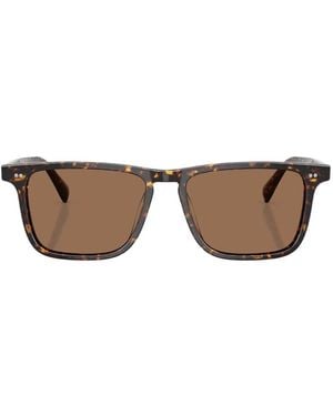 Oliver Peoples Brano Square-Frame Sunglasses - Brown