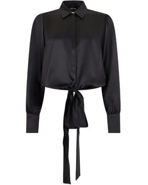 Roberto Cavalli Silk Tie-Fastening Blouse - Black