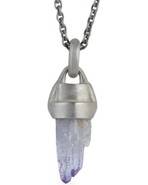 Parts Of 4 Amethyst Sterling- Necklace - Metallic