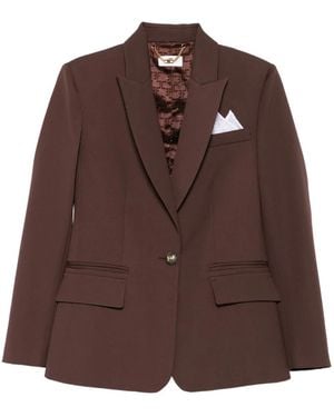 Elisabetta Franchi Jack Met Enkele Knoop En Zak - Bruin