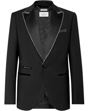 Philipp Plein Single-Breasted Blazer - Black