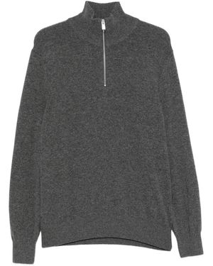 Marc O' Polo Quarter-Zip Knitted Jumper - Grey