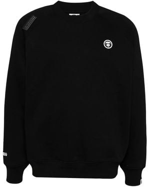 Aape By A Bathing Ape Felpa Con Applicazione - Nero