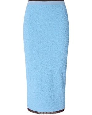 Pinko Textured Midi Skirt - Blue