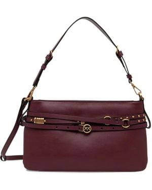 Pinko Petit Sac Porté Épaule En Cuir - Purple