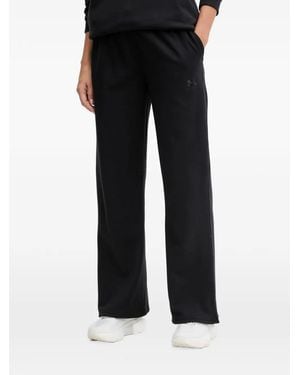 Under Armour Icon Vida Logo-Embroidered Wide-Leg Track Pants - Black