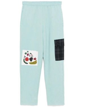 WESTFALL Graphic-Print Tapered Trousers - Blue