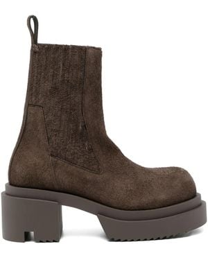 Rick Owens 70Mm Beatle Bogun Boots - Brown