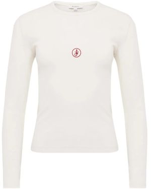 JW Anderson T-Shirt mit Logo-Stickerei - Weiß
