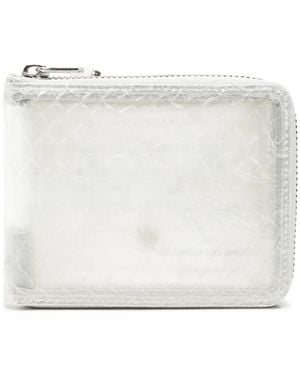Comme des Garçons Portemonnaie Mit Schlangen-Optik - Weiß