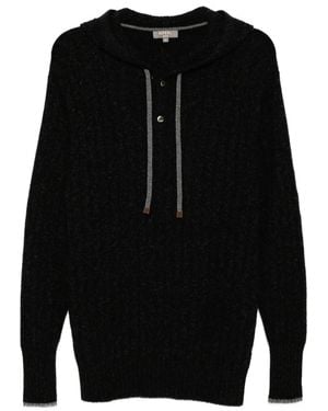 N.Peal Cashmere Fitzrovia Hoodie - Black