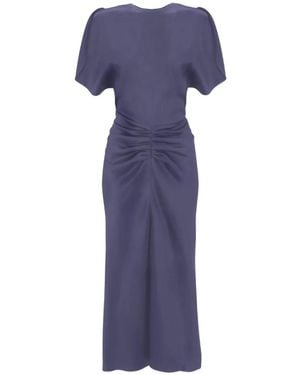 Victoria Beckham Bela Midi Dress - Blue
