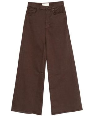 Mother The Undercover Sneak Wide-Leg Jeans - Brown