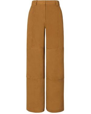 Tory Burch Suede Panelled Trousers - Natural