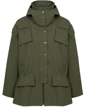 FIDAN NOVRUZOVA Clio Drawstring-Waist Parka - Green