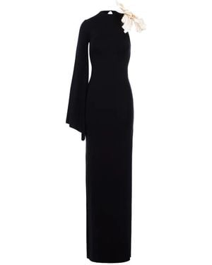 MANURI Dina Darling One-Shoulder Maxi Dress - Black