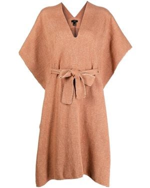 Voz Solid Tied-Waist Kaftan - Orange
