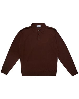 Diana Studio Long-Sleeve Polo Shirt - Brown