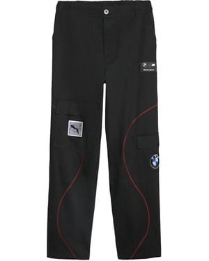 PUMA X Bmw Motorsports Garage Logo-Patch Pants - Black