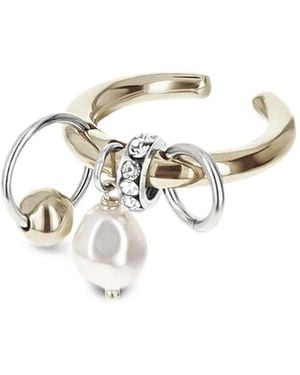 Justine Clenquet Nathan Faux-Pearl Ring - White