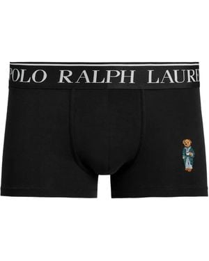 Polo Ralph Lauren Boxer Con Ricamo Polo Bear - Nero