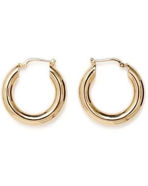 Jil Sander Engraved-Logo Earrings - Metallic