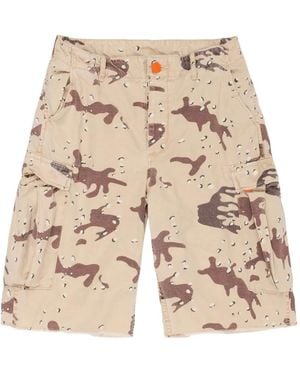 HELLSTAR Camouflage-Print Cargo Shorts - Natural