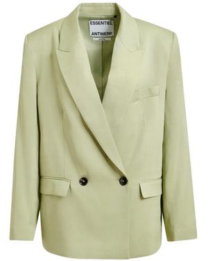 Essentiel Antwerp Double-Breasted Blazer - Green