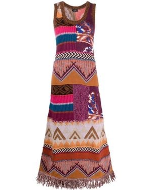 Etro Patchwork Knit Maxi Dress - Multicolour