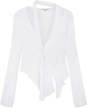 Stella McCartney Ruffled Asymmetric Shirt - White