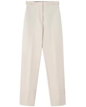 Lanvin Belted Turn-Up Trousers - White