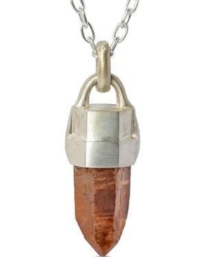 Parts Of 4 Talisman Iron-Quartz Pendant Necklace - White
