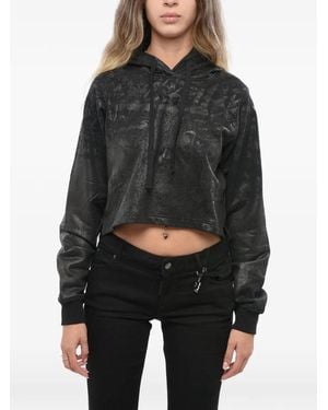 DIESEL F-Reggy Glitter-Effect Hoodie - Black