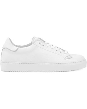 Calce Leather Lace-Up Trainers - White