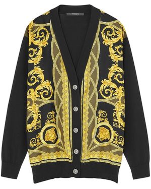 Versace Cardigan La Coupe Des Dieux - Jaune