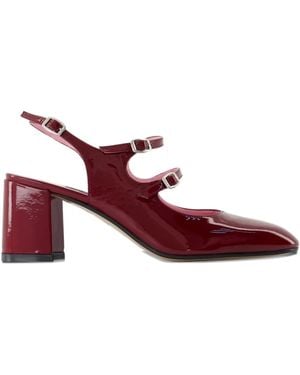 CAREL PARIS 50Mm Banana Patent-Leather Buckle Pumps - Red