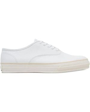 Comme des Garçons Leather Vulcanized Lace-Up Trainers - White